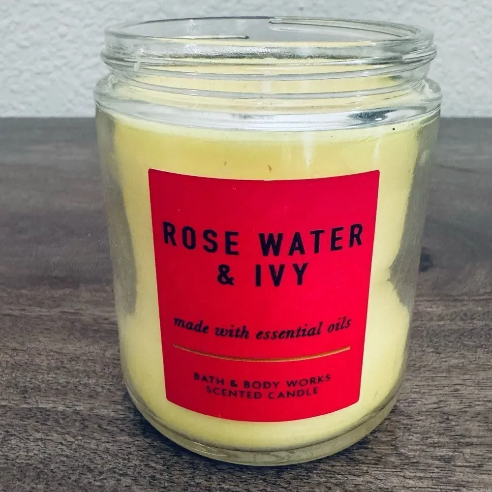Bath & Body Works Rose Water & Ivy Scented Jar Candle